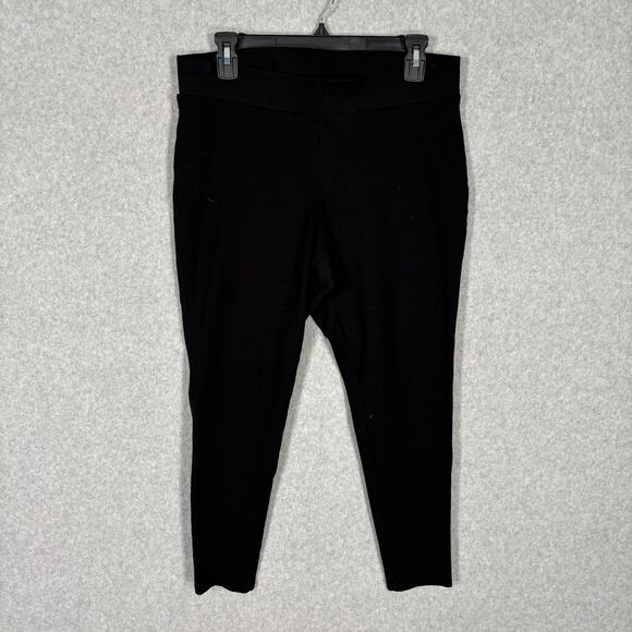 Torrid Leggings Womens 1X 14 16 Black Crop Signature Elastic Soft Jersey Knit - Picture 1 of 8